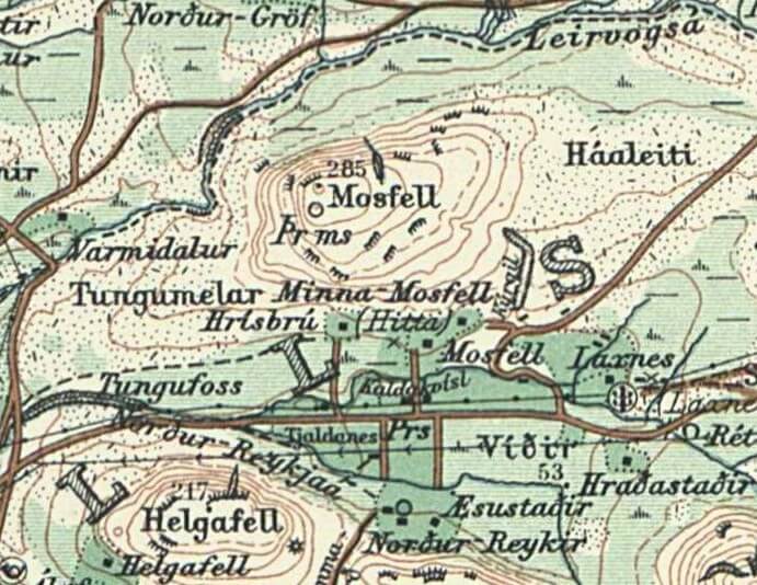 Map of Mosfell - map.is